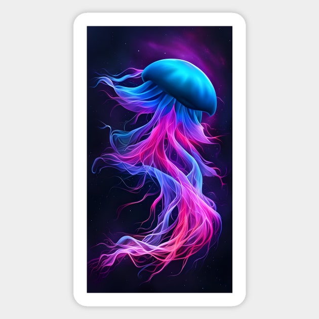 Bioluminescent Jellyfish Sticker by thali6